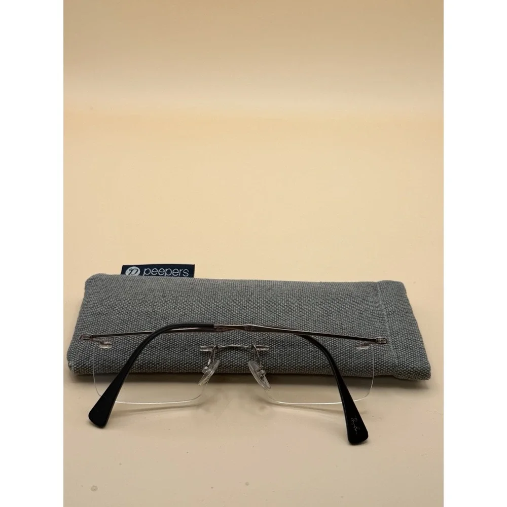 Ray-Ban RB8755 1128 Matte Gunmetal Rimless Eyeglasses Frame Square 56-17)